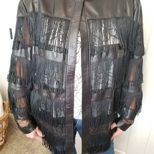 Kamar Black Leather Jacket Size 12